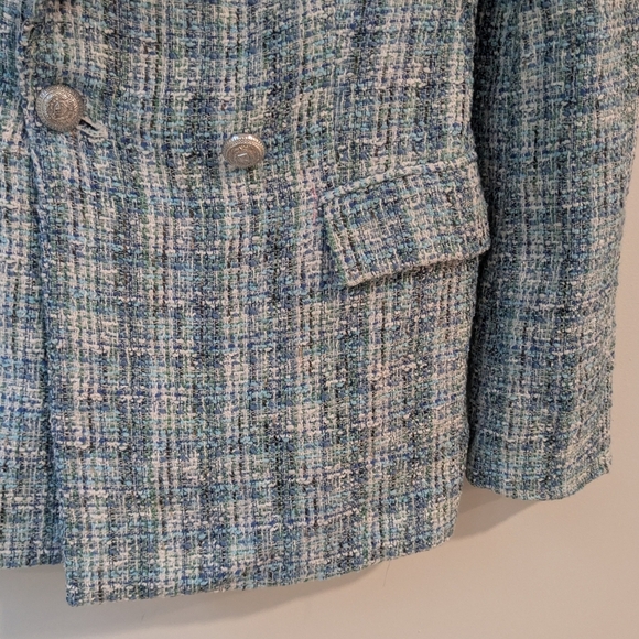 Zara *Bloggers Favorite* Tweed Double Breasted Blazer - Picture 4 of 8